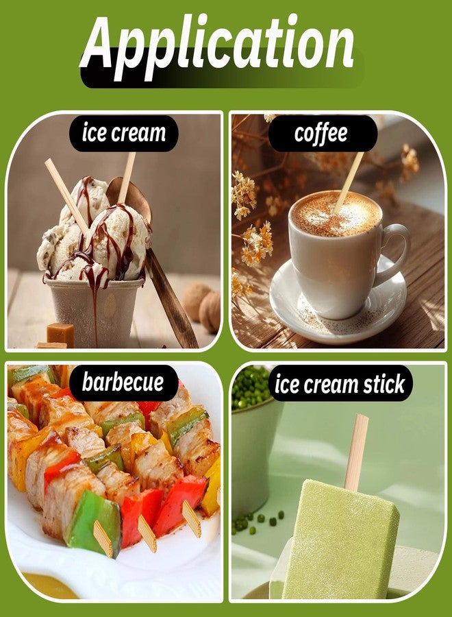 Lagincig 1000PCS Coffee Stirrers Bamboo Coffee Stir Sticks Disposable Hot Drink Beverage Stirring Swizzle Stir Sticks For Coffee Milk Juice Cocktail Chocolate For Party Bar 5.5 Inch Square - Image 4